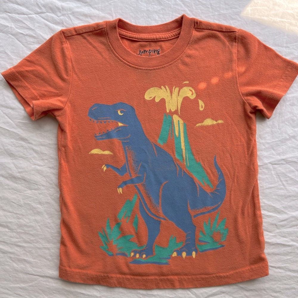 Jumping Beans, Boy 3T, Orange Dinosaur T-Shirt
